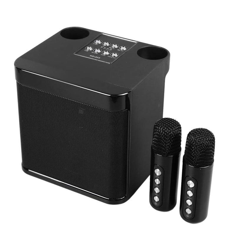 Portable Karaoke Speaker with 2 Microphones Powerful Subwoofer for Home Party Camping Outdoor - Image 4
