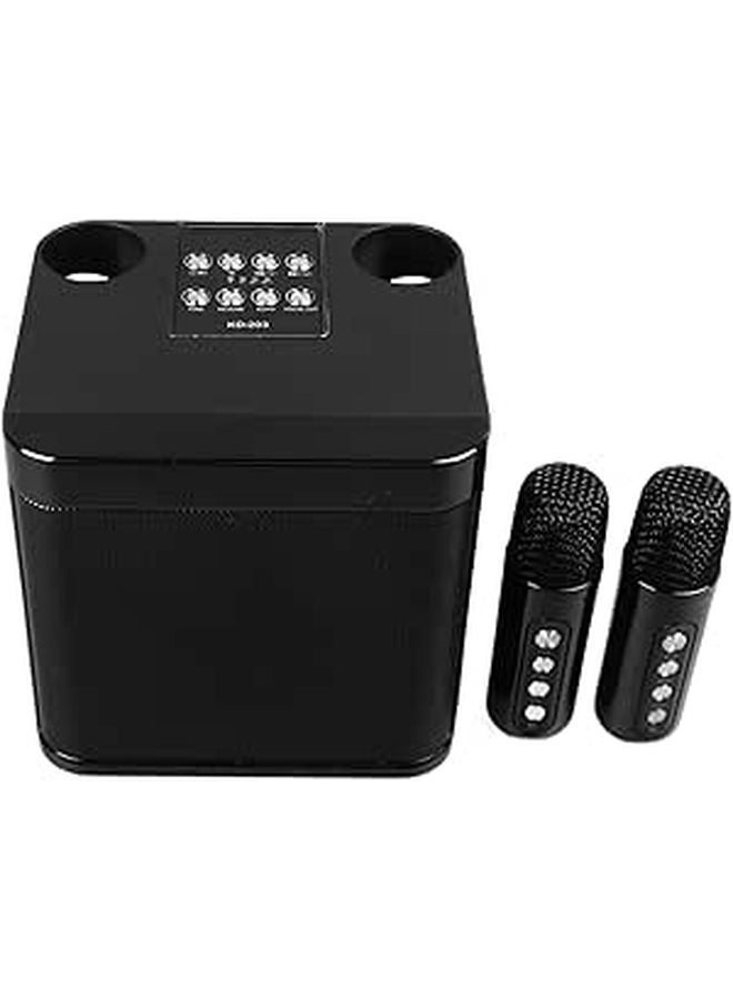 Portable Karaoke Speaker with 2 Microphones Powerful Subwoofer for Home Party Camping Outdoor - Image 1