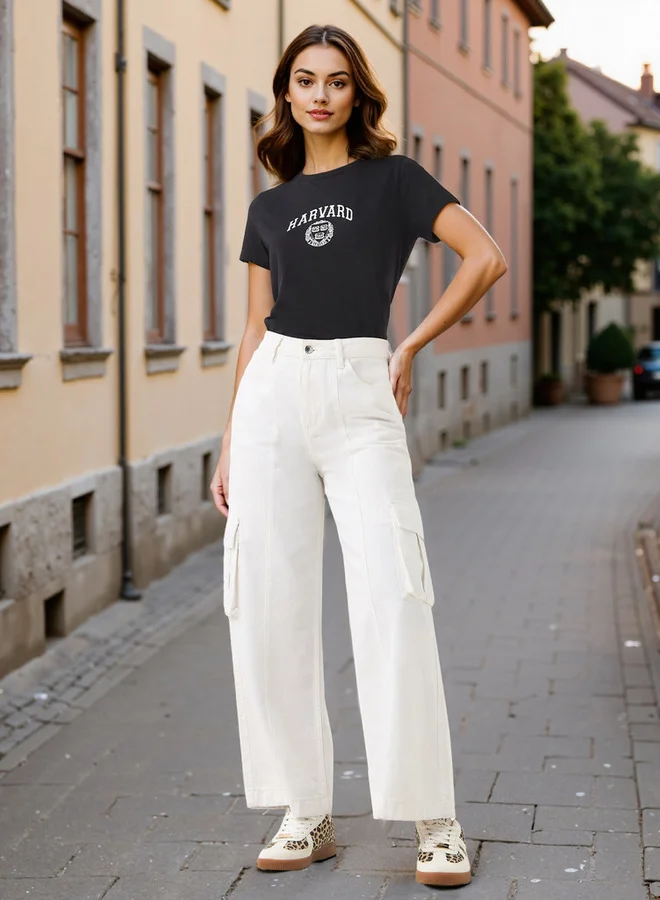 اس بي كاركترز تيشيرت مطرز بشعار هارفارد