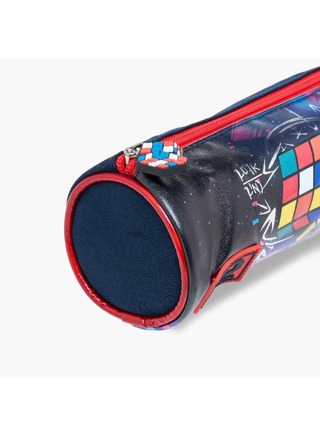 sami_studio Pouch-Cube-Collection-1 Cmprt With Zip- (Polyester ) Multicolor \ 22X8X8 - Image 4
