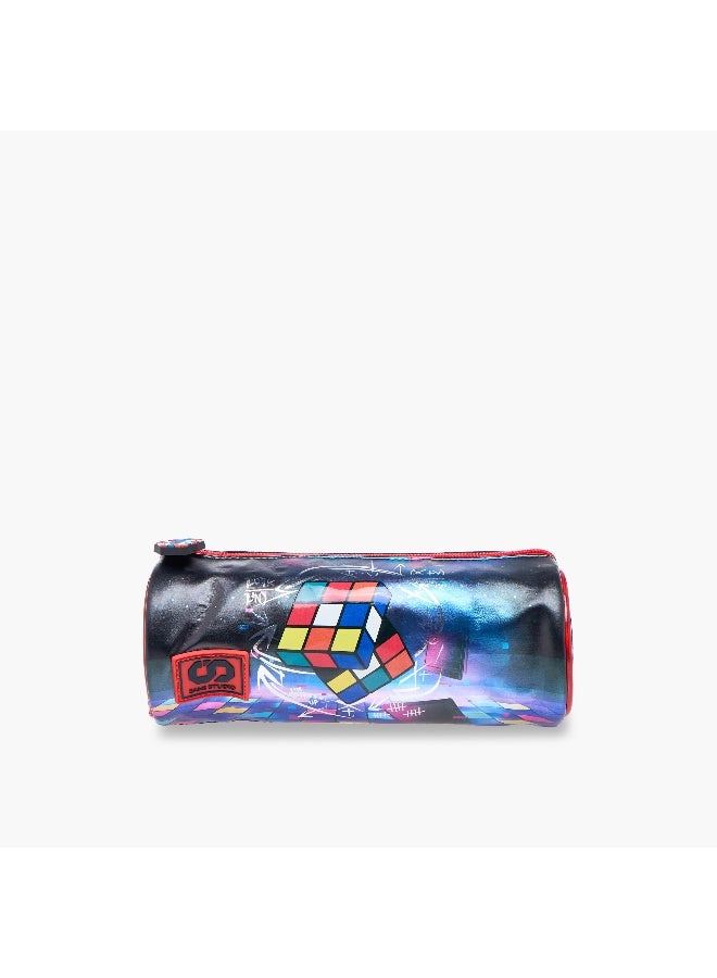 sami_studio Pouch-Cube-Collection-1 Cmprt With Zip- (Polyester ) Multicolor \ 22X8X8 - Image 1