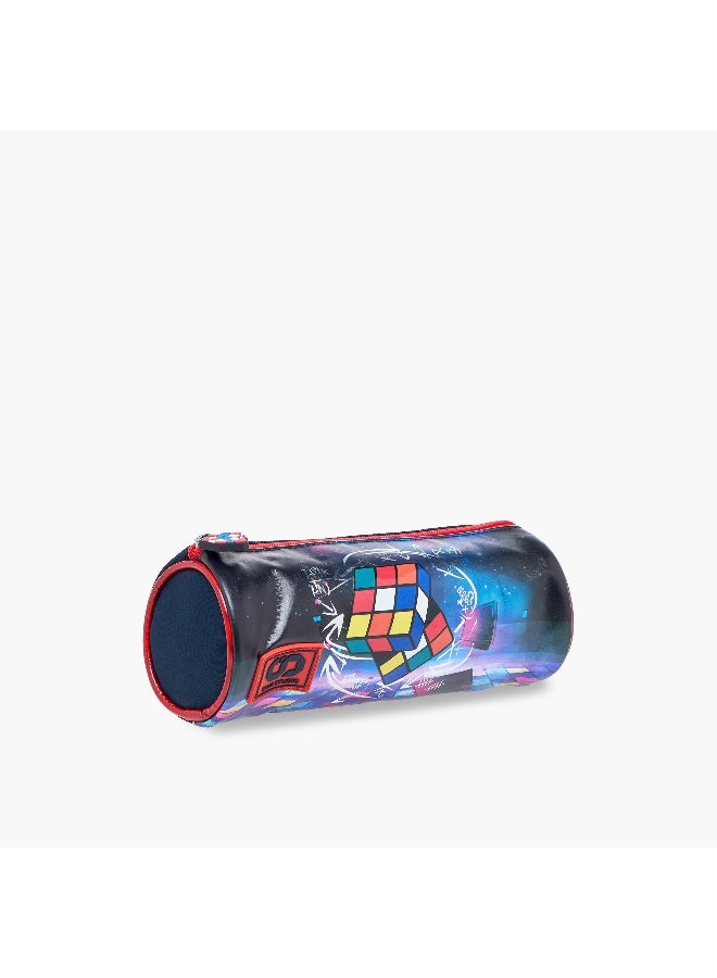 sami_studio Pouch-Cube-Collection-1 Cmprt With Zip- (Polyester ) Multicolor \ 22X8X8 - Image 2
