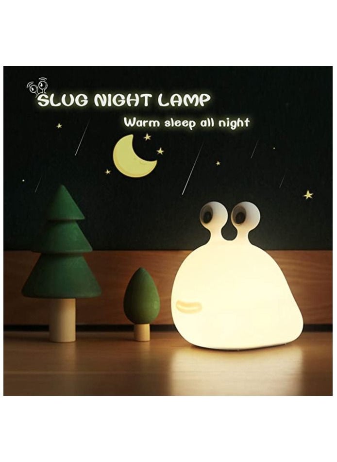 Uonlytech Cartoon Night Light Slug Silicone Bedside Sleeping Decorative Desktop Light Table Lamp For Kids Home Bedroom Baby Girls