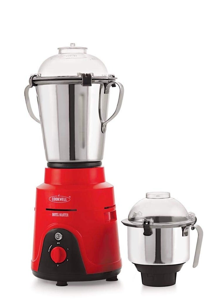 Cookwell Commercial Mixer Grinder 1500 W for Cafes, Restaurants, Hotels, Canteens (2 HP - 2 Jar), Red - Image 1
