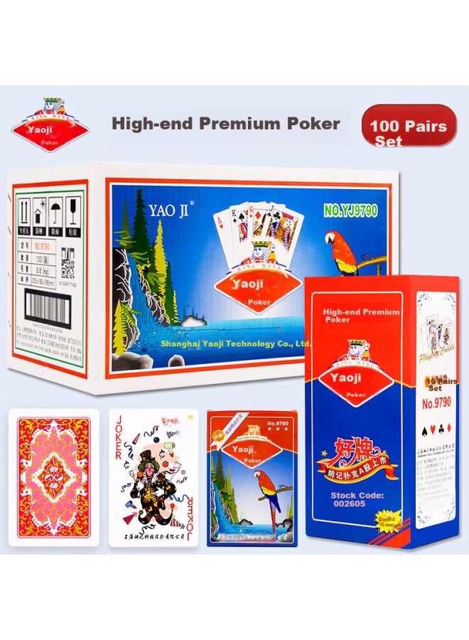 Yaoji Premium Playing Cards For Dou Di Zhu, Landlord, Gou Ji Table Games 9790 Cards 100 Pairs Pack - Image 1