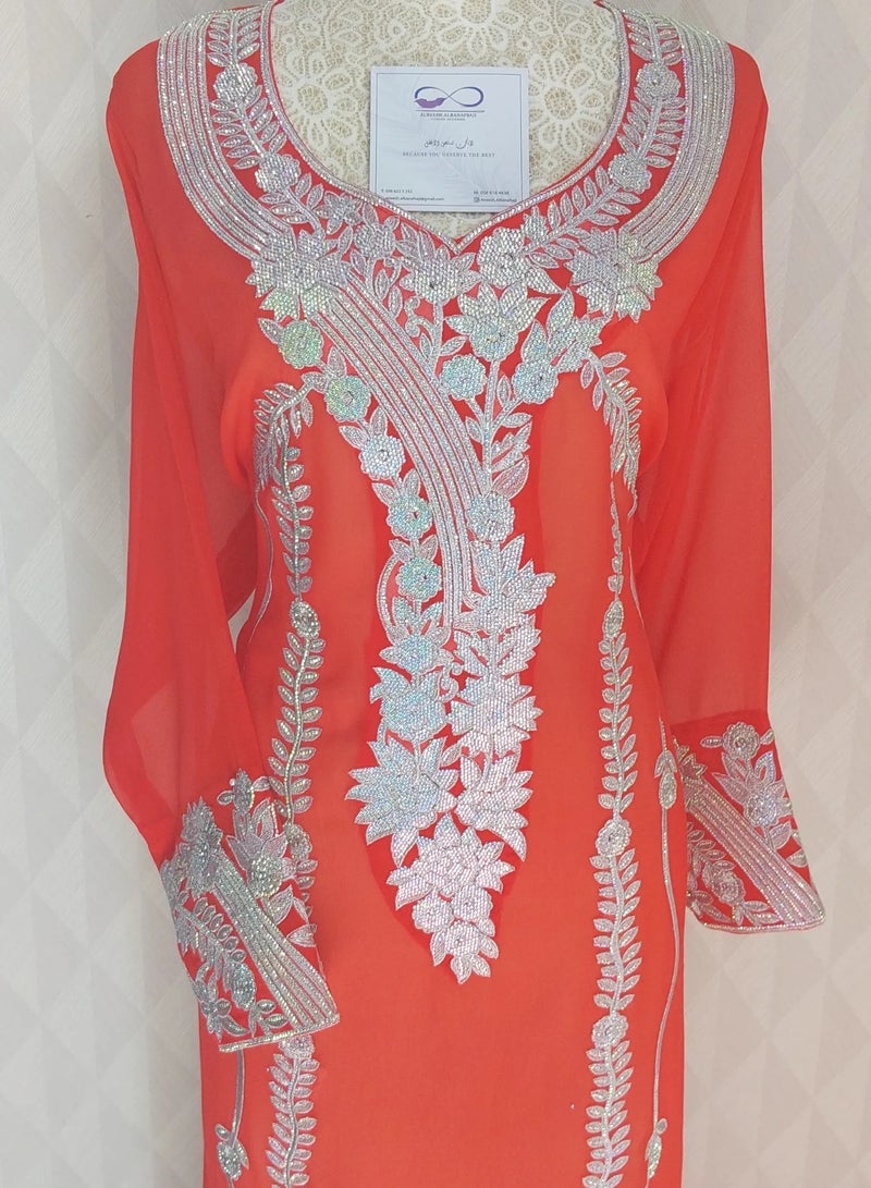 الريش البنفسجي  MUKHAWER DRESSES , MAROON, RED,BLACK - Image 3