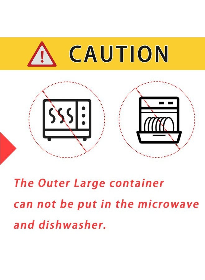 Mano Serving Trays for Party Divided Veggie Tray with Lid Sealed Sectioned Fruit Snack Vegetable Storage with 3 Compartments Snackle Box Charcuterie Container Fridge Organizer - Image 5