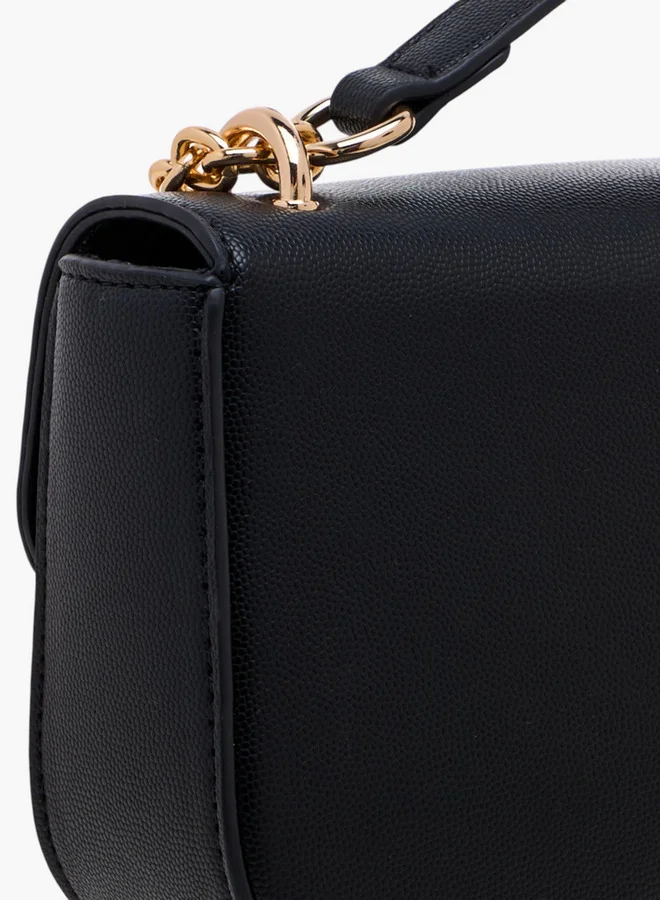فلورا بيلا من شو إكسبرس Textured Crossbody Bag with Magnetic Flap Closure and Chain Strap