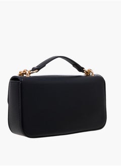 Flora Bella By Shoexpress Textured Crossbody Bag with Magnetic Flap Closure and Chain Strap  - Image 3