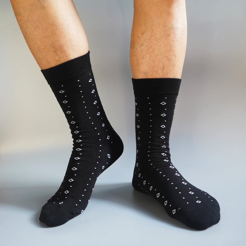 TOEJYJ Mens Fun Dress Socks, Pattern Funny Casual Socks Pack, Colorful Striped Cotton Novelty Socks Size 10-13 (S015) - Image 3