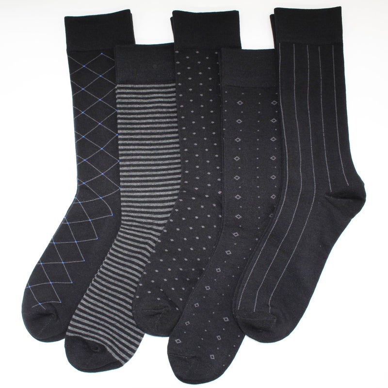 TOEJYJ Mens Fun Dress Socks, Pattern Funny Casual Socks Pack, Colorful Striped Cotton Novelty Socks Size 10-13 (S015) - Image 4