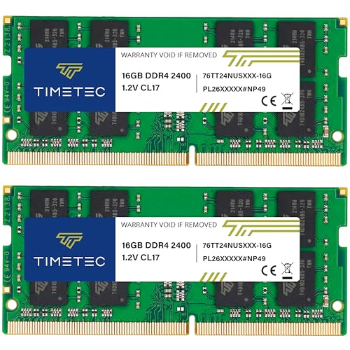 Timetec Elite 32GB KIT 2x16GB DDR4 2400MHz PC42400T PC419200 SODIMM Laptop RAM 260Pin 12V CL17 NonECC Unbuffered Memory Module for Laptop Notebook Mini PC AllinOne - Image 1