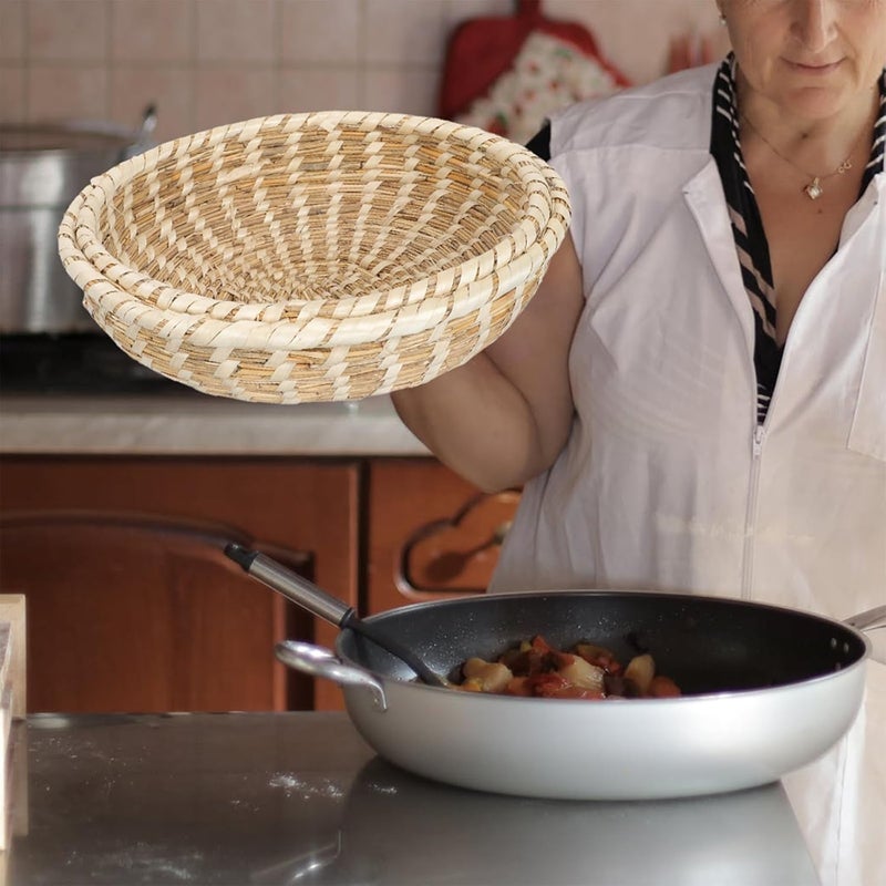 Wooden Pot Lid Protective Cover 26cm Reed Material Anti-overflow Steamer Lid Kitchen Cooking Pot for Household Use - Image 5