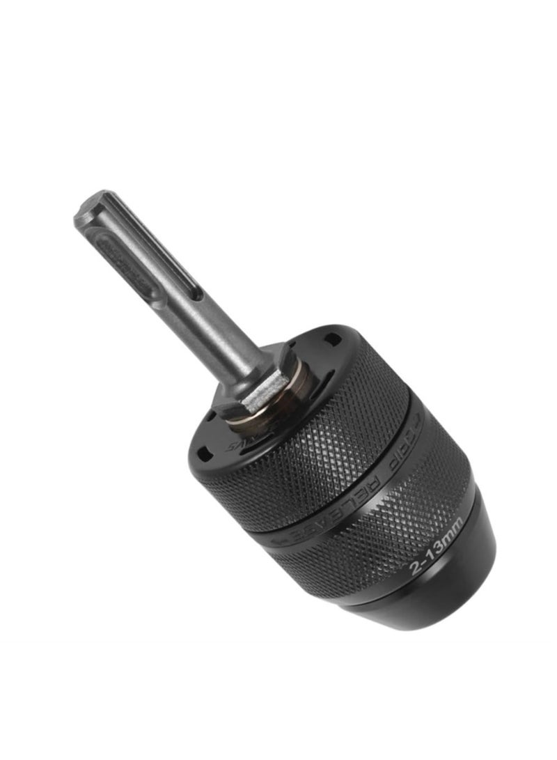 Yakumuz Metal Sleeve 1/2-20UNF 2-13MM 1/16-1/2 Inch Keyless Drill Chuck, Yakumuz Quick Change Adapter Hammer Converter Conversion Tool with SDS Plus Shank Adaptor - Image 3