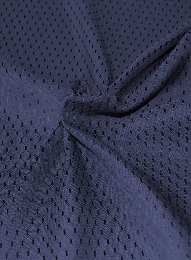 Tektrum Heavy Duty 70 X 70 inch Square Elegant Waffle Weave Check Jacquard Tablecloth Table Cover -Waterproof/Stain Resistant/Wrinkle Free - Great for Dinner, Banquet, Parties, Wedding (Navy Blue) - Image 3