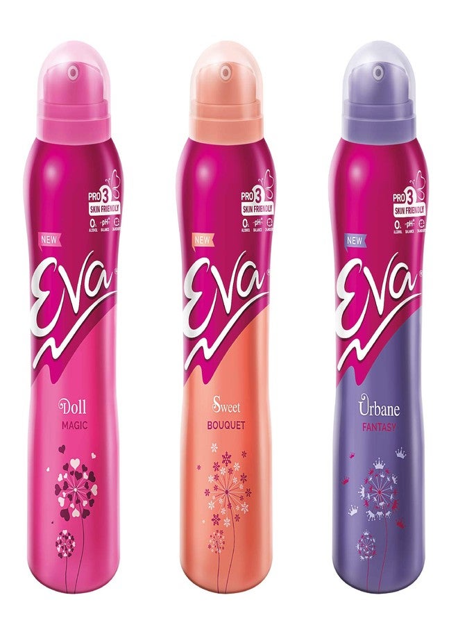 إيفا مجموعة إيفا الزهرية مزيلات عرق لطيفة على البشرة 125 مل (عبوة من 3 قطع) - Image 1