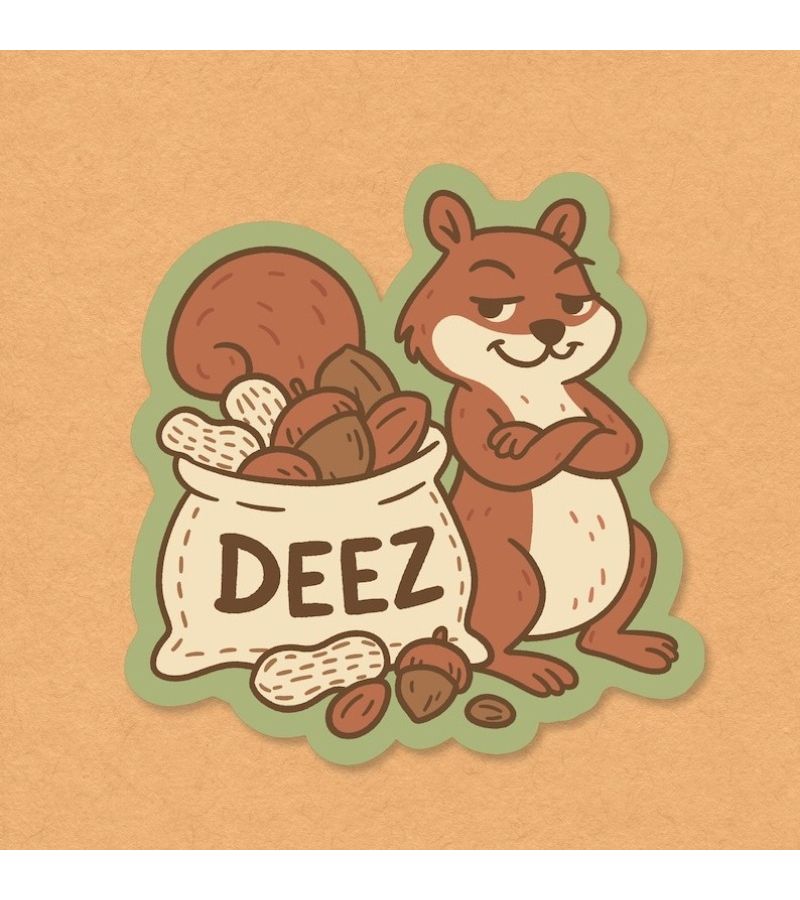 Pvc Funny Squirrel Water Bottle Sticker For Laptop Cute Decal - Image 1