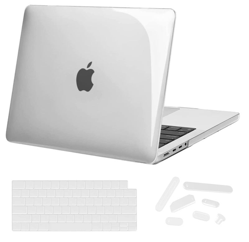 Midkart Compatible with MacBook Pro 16 Inch Case M5 M4 M3 M2 M1 Release 2026-2021 A3429 A3428 A3403 A3186 A2991 A2780 A2485 Pro/Max Chip Hard Shell Cover Keyguard & Dust Plugs, Crystal Transparent - Image 1