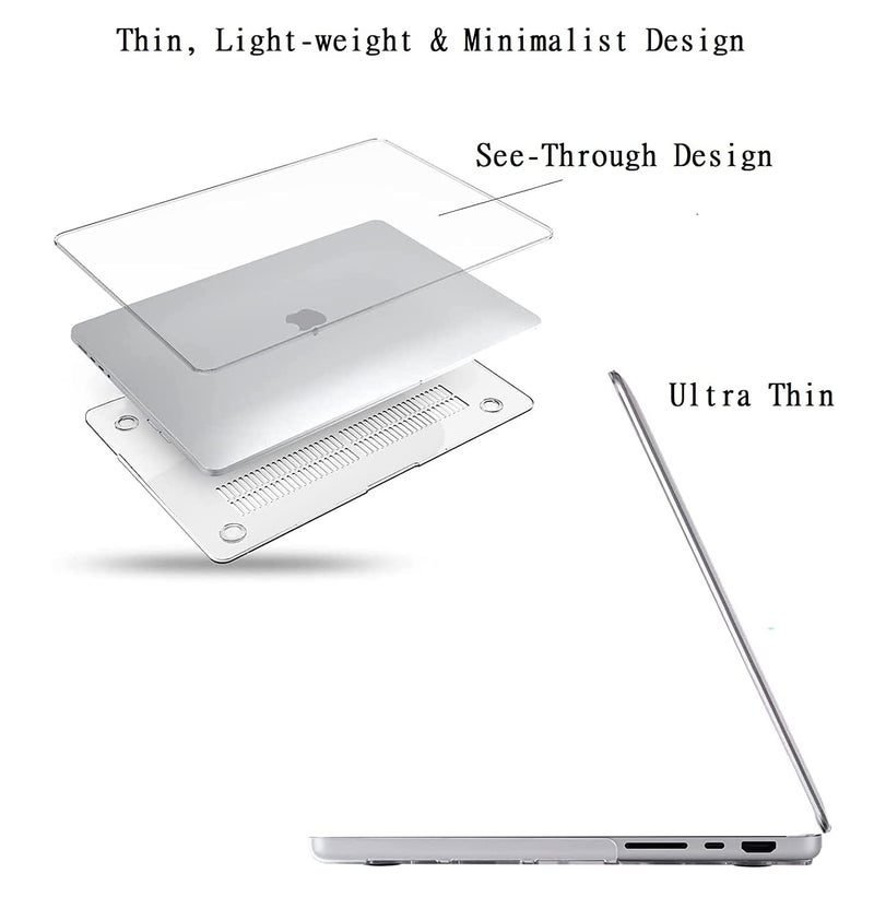Midkart Compatible with MacBook Pro 16 Inch Case M5 M4 M3 M2 M1 Release 2026-2021 A3429 A3428 A3403 A3186 A2991 A2780 A2485 Pro/Max Chip Hard Shell Cover Keyguard & Dust Plugs, Crystal Transparent - Image 5