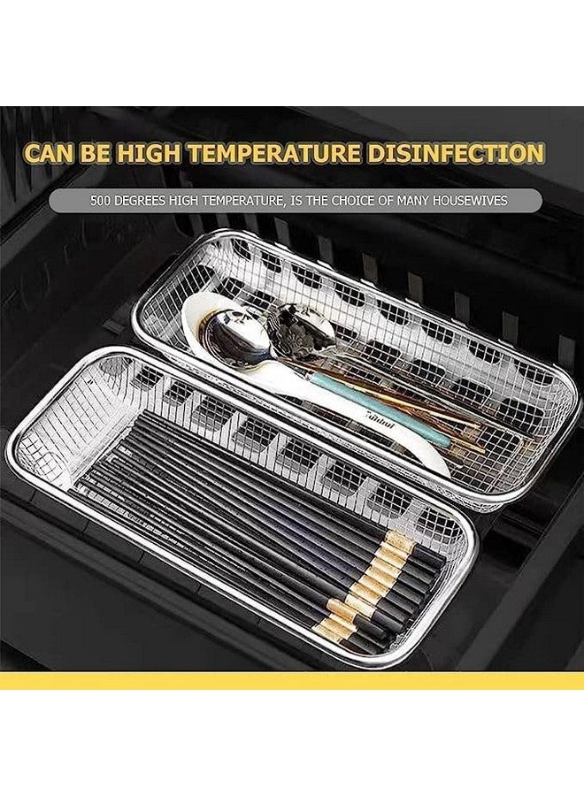 SWOPPLY Stainless Steel Rectangle Drain Basket,Spoon Holder Dish Drainer For Kitchen Drying Stand Bartan Over Sink Counter Dish Rack Bartan Over Sink Counter (Drain Basket 30 * 13 * 5), 10X15X5 Cm - Image 3