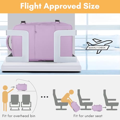 Taygeer Large Backpack for Women Travel Bag, Luggage Backpack for College Women with 15.6inch Laptop Compartment & Shoe Pouch, Carryon Bag for Airplane Business Travel Essentials, Orchid Purple - Image 3