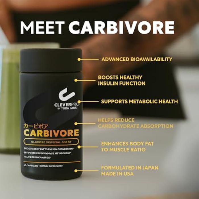 CleverPro Carbivore Carbohydrate Disposal Agent (GDA) with Chromium Picolinate & Dihydroberberine (DHB) – Better Than Berberine – 60 Capsules (30 Servings) - Image 2