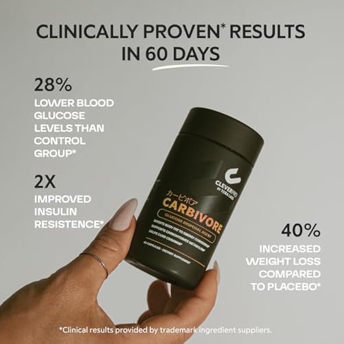 CleverPro Carbivore Carbohydrate Disposal Agent (GDA) with Chromium Picolinate & Dihydroberberine (DHB) – Better Than Berberine – 60 Capsules (30 Servings) - Image 4
