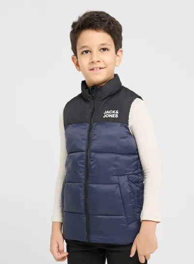 جاك وجونز جونيور Kids Logo Puffer Down Jacket