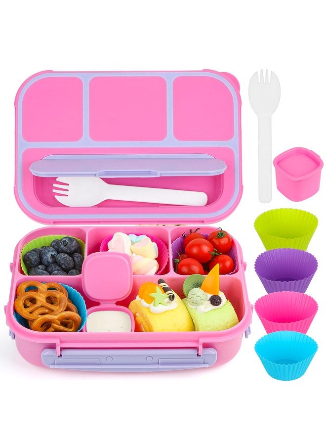 MaMix Bento Lunch Box, 4-Compartment Adult & Kids Lunch Containers (1300ML, Purple) - Image 1