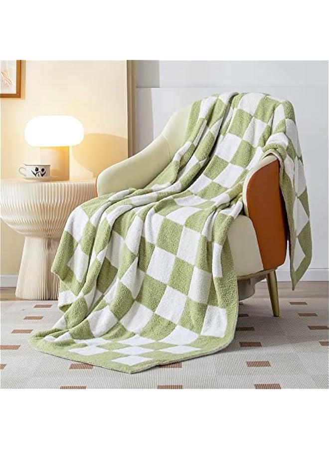 ins أريكة الشمالية بطانية بطانية مخلفية بطانية لوحة الشطرنج بطانية مخلفة بطانية تكييف الهواء بطانية صغيرة نصف مخلفية بطانية قيلولة الحجم 50 بوصة × 60 بوصة - Image 1