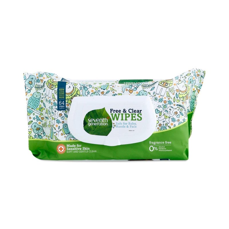 Seventh Generation Baby Wipes (64 Thick and Soft Wipes) - Image 1