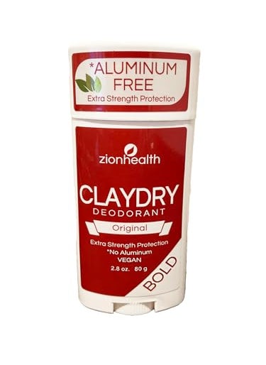 Adama Minerals - Zion Health Zionhealth Clay Deodorant Original Extra Strength Protection, Bold, 2.8 Oz - Image 1