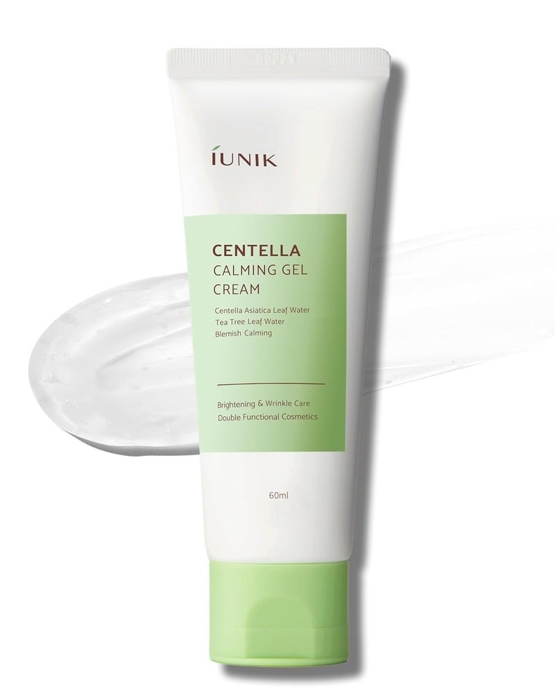 IUNIK Centella Calming Gel Cream Vegan NonSticky Moisturizing Blemish Care wCentella Asiatica Tea Tree Soothes Acne Rosacea Oily  Sensitive Skin Korean Skincare