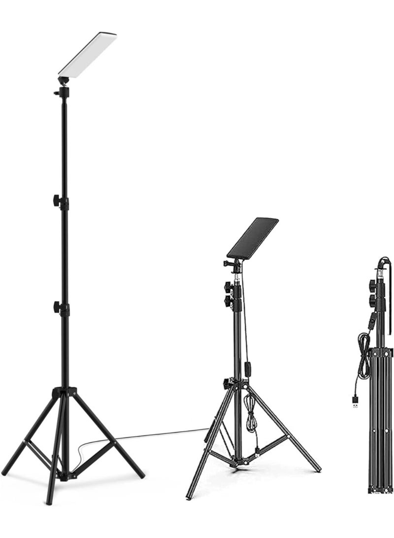 LIMOS Camping Light, LED Desert Light,Work Lights with Stand for Camping, Adjustable Metal Telescoping Tripod, Powered by USB Port, Multipurpose Lights Outdoor for Garden and Camp (Black) - Image 1