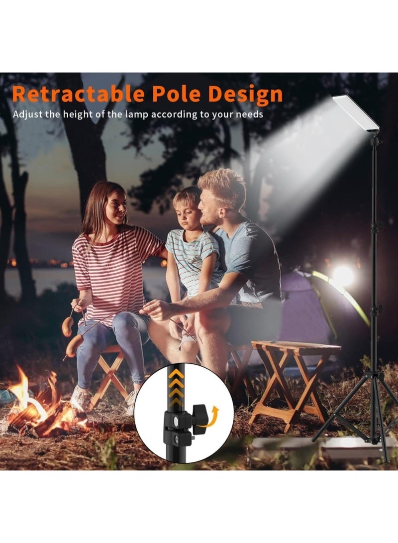 LIMOS Camping Light, LED Desert Light,Work Lights with Stand for Camping, Adjustable Metal Telescoping Tripod, Powered by USB Port, Multipurpose Lights Outdoor for Garden and Camp (Black) - Image 2