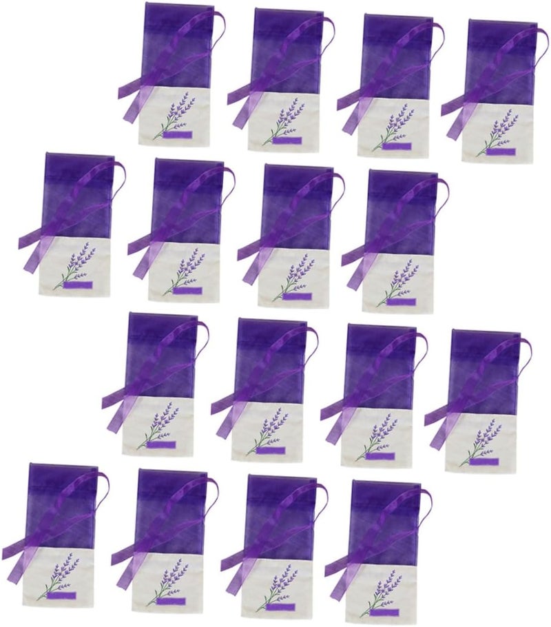 Lavender Sachet Bags Deep Purple Fragrance Bags Portable Empty Sachets 15pcs for Closet Freshener Home Fragrance - Image 1