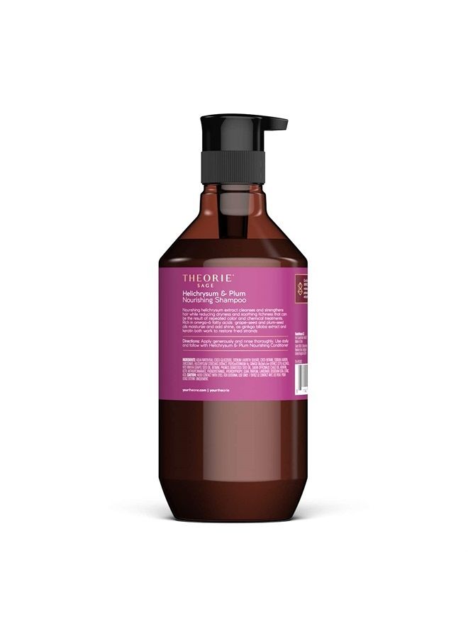 Theorie : Sage - Helichrysum & Plum - Nourishing Shampoo - For Dry & Over-Processed Hair - Protects Color & Keratin Treated Hair, 400ml (Label Design May Vary) - Image 2