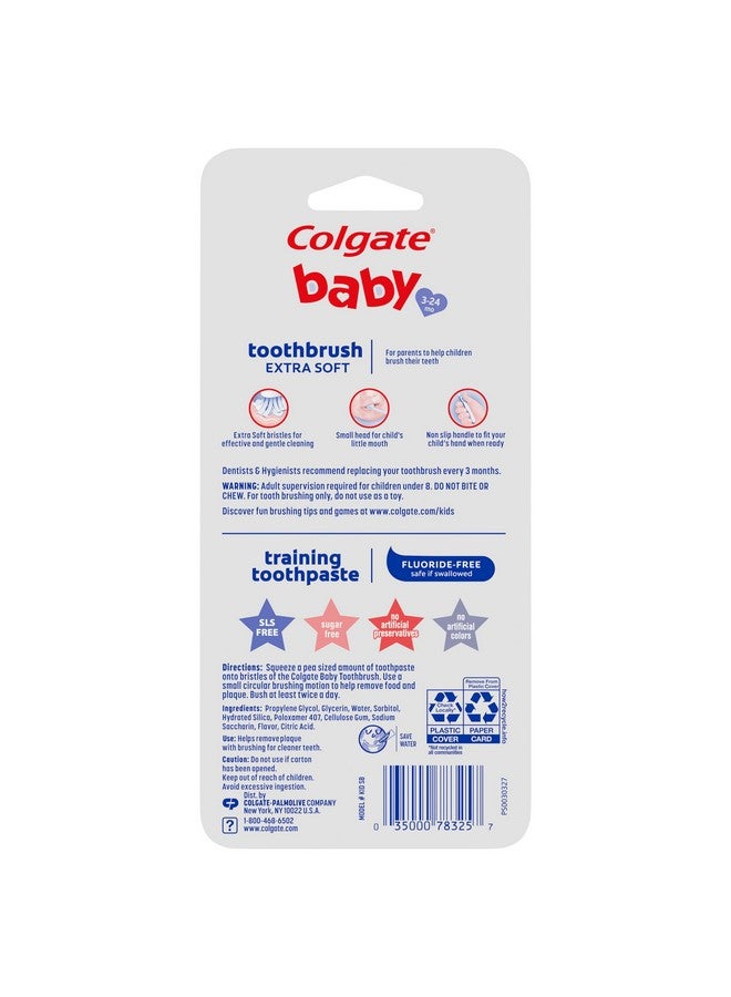 كولجيت مجموعة معجون أسنان وفرشاة أسنان كولجيت لتدريب الأطفال، بنكهة الفواكه الخفيفة، للأعمار من 3 إلى 24 شهرًا - Image 3