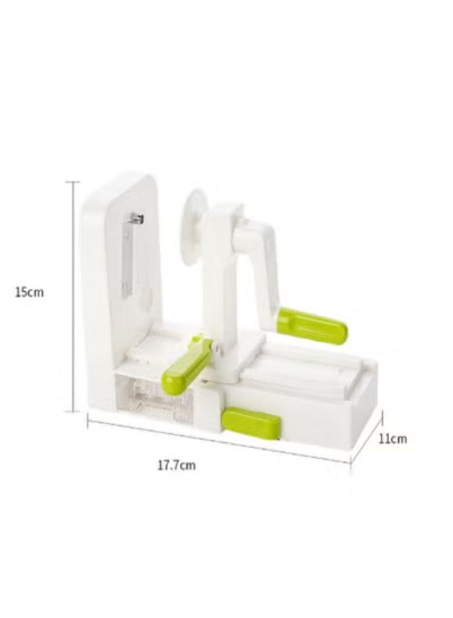 general Professional Foldable Fruit  Vegetable Spiral Slicer, 5-in-1 Cheese Grater with Handle, Manual Rotating Cheese  Vegetable Chopper - Image 2