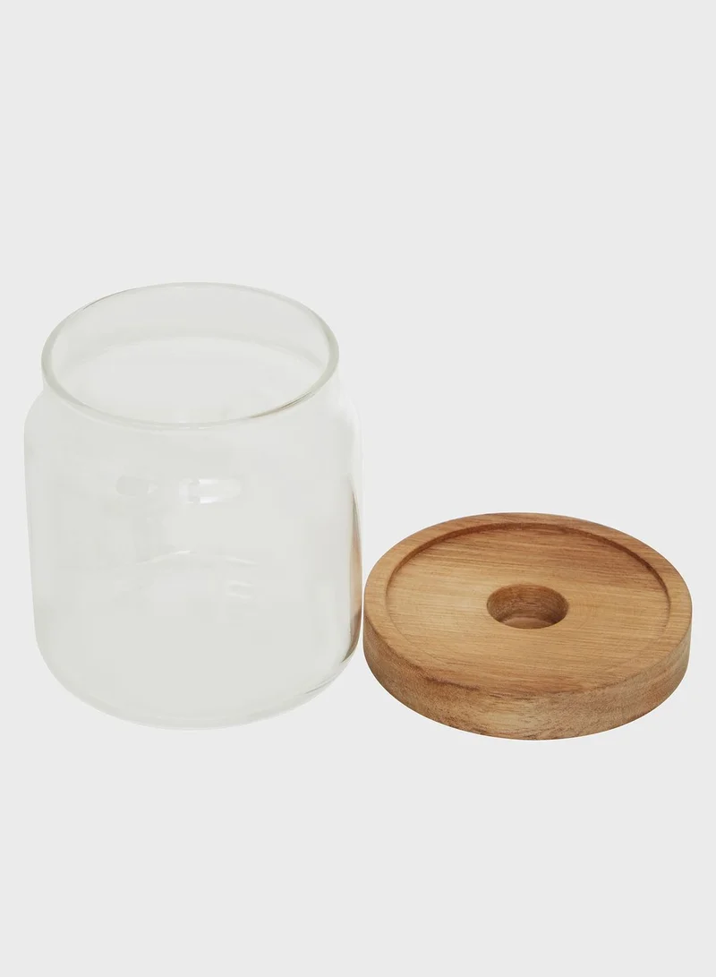 Premier Freska Glass Storage Jar With Acacia Lid 500Ml