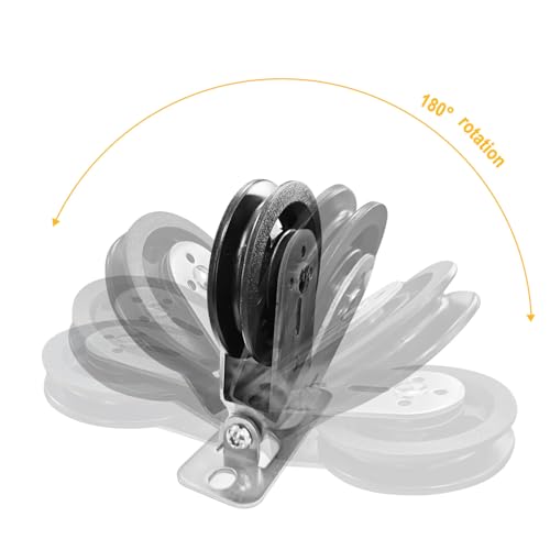 powerfeng Cable Pulley Wheel System Wall Mounted：180° Rotation Silent Cable Gym Pulley Blocks - Heavy Duty Swivel LAT Pulley System Gym Home Equipment - Image 5