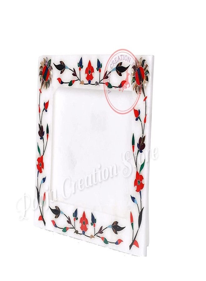 Pooja Creation White Marble Photo Frame Showpeace Item for Home Decoration 8x6 inch - Image 3