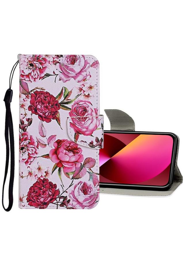 Zaboon Case For iPhone 13 Colored Drawing Pattern Flip Leather Case - Image 1