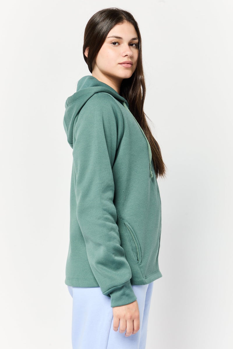 BSP Women Sportswear Fit Long Sleeves Outdoor Hoodies, Sage Green  - Image 3