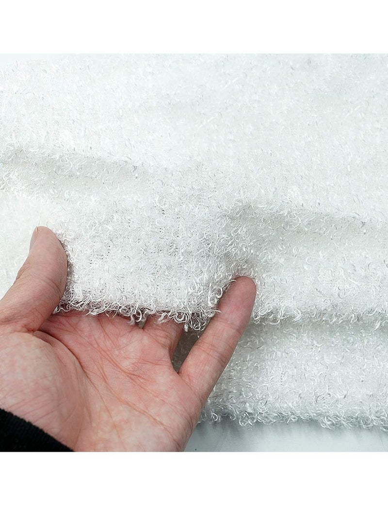 SYOSI LED Plush Scarf for Women Rainbow Neon Rave Fluffy 80s Dance Scarf Sparkly Light Up Jacket White Furry Rave Scarf Costumes Dance Coat Burning man Scarf Light Up Clothing Accessories - Image 4