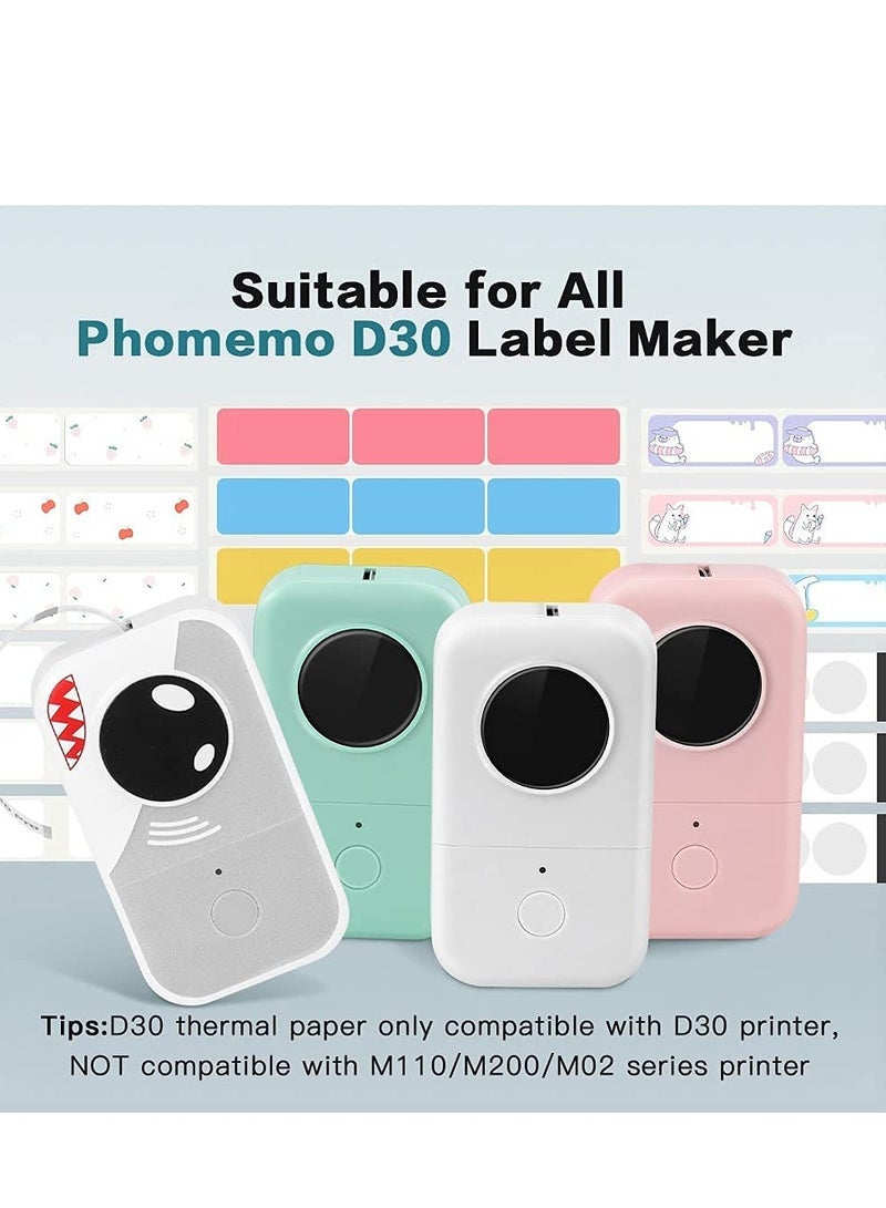 with Phomemo D30 Adhesive Nebula/Galaxy Series Pattern Paper, 3/8*1 1/2(12mm X 40mm), 160 Labels/Roll, For D30 Label Maker Machine, 3 Rolls - Image 5