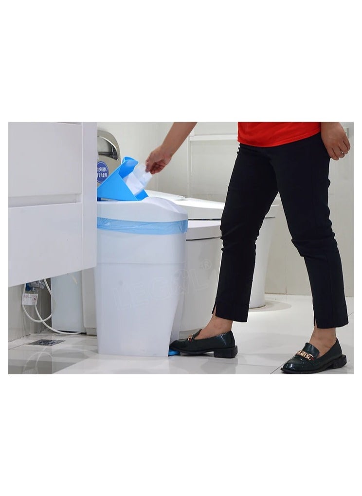 VINSTAR - 21 Ltr Lady Sanitary Napkin Bin Polypropylene Pedal Dustbin For Toilet Hygienic Feminine Waste Disposal - Image 1
