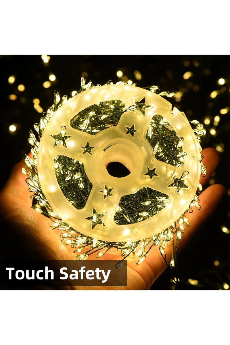 أضواء خرافية LED بطول 20 مترًا على شكل مفرقعة نارية وسلسلة من النجوم لتزيين غرفة النوم والحفلات وشجرة الكريسماس وسلسلة من الأضواء المقاومة للماء - Image 5