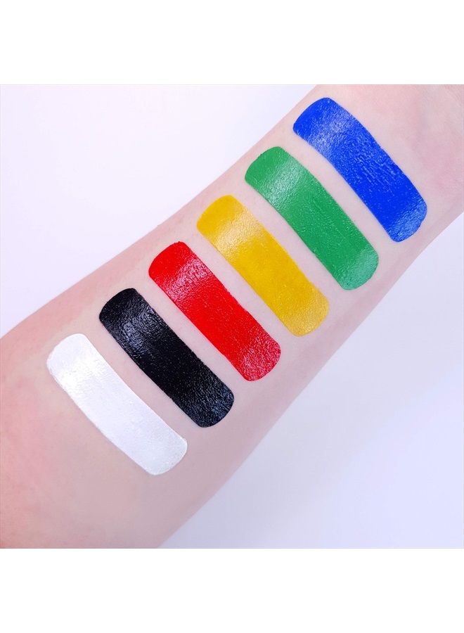 Moon Creations Face Paint Stick / Body Crayon Primary Colours Set of 6 Makeup for The Face & Body by Moon Creations - 0.12oz - Image 2
