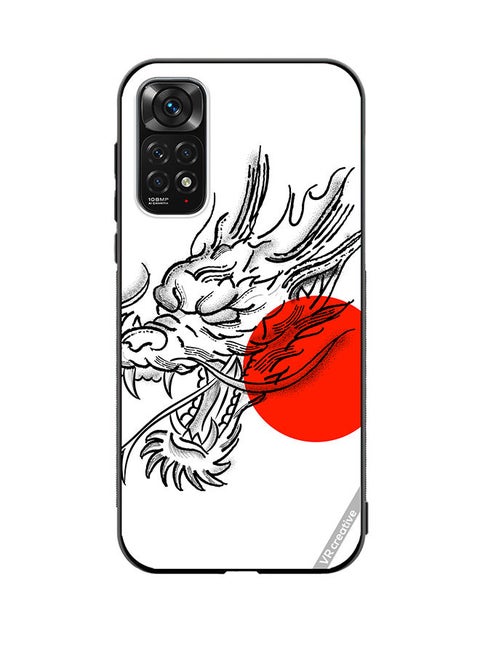 Protective Case Cover For Xiaomi Redmi Note 11S Red Dragon Design Multicolour